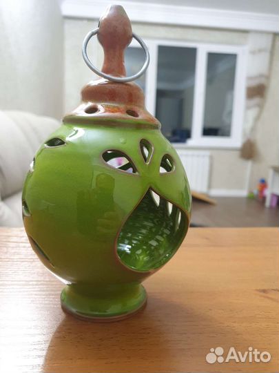 Глиняный подсвечник новый