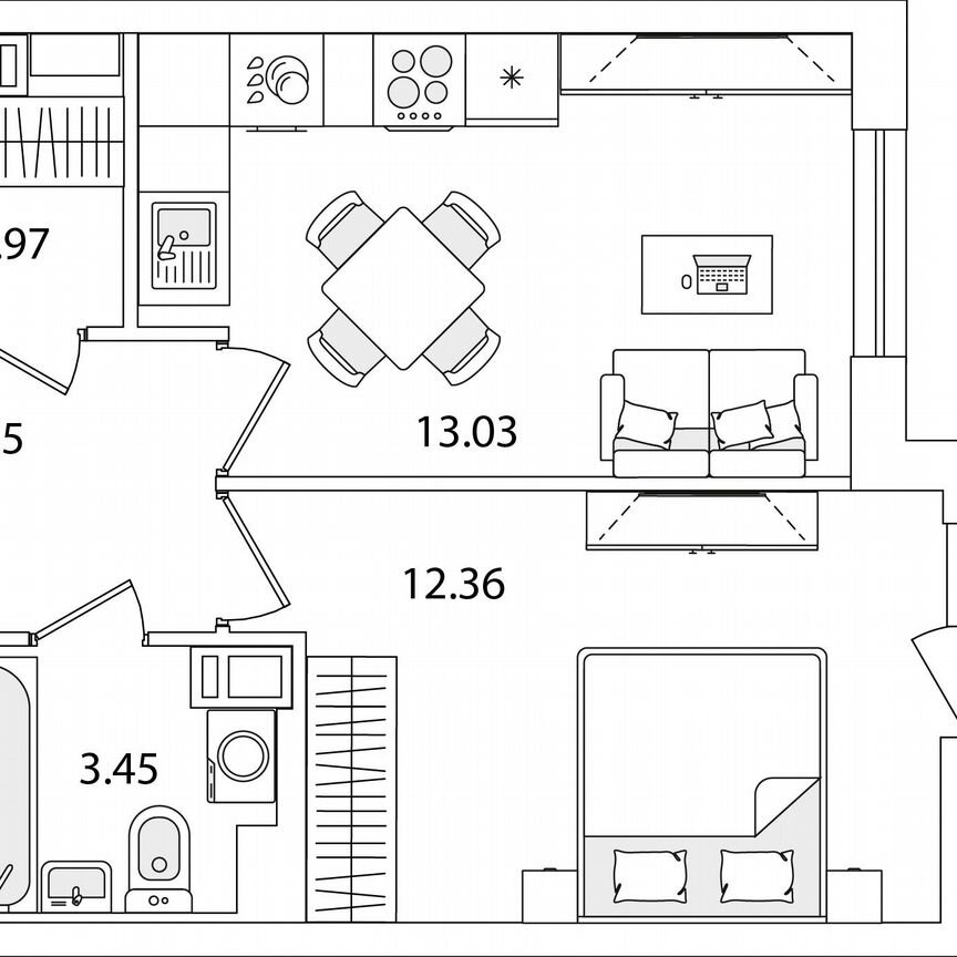 1-к. квартира, 35,5 м², 7/9 эт.