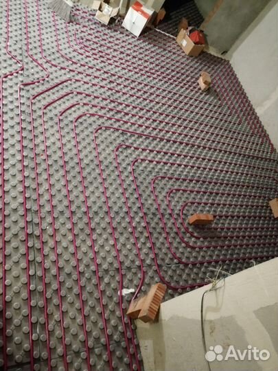 Монтаж водяного теплого пола