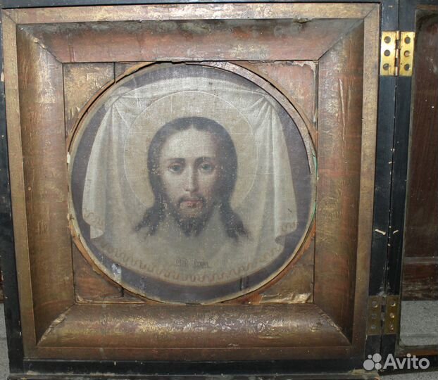 Икона Спас Нерукотворный в Киоте Письмо