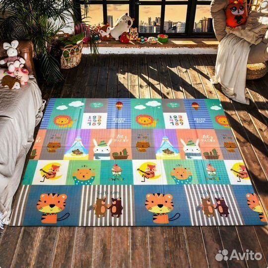 Детский коврик для ползания новый (заводской брак)