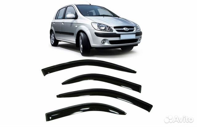 Ветровики Хендай Гетц 2002-10г Дефлекторы
