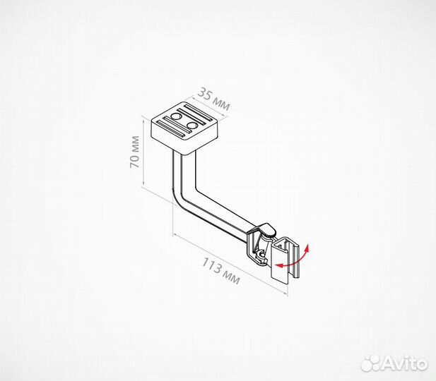 Струбцина с подвижным держателем вывесок FIX-SW