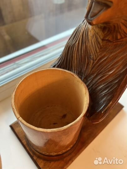 Мишка огромный деревянный 45 см