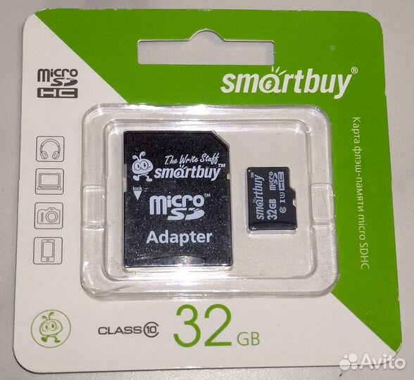 Карта microSD 32 gb + Адаптер для карты памяти