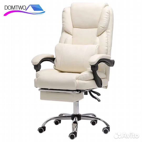 Кресло руководителя, офисное мягкое экокожа