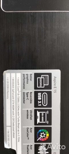 Ноутбук acer aspire E5-575G-57PB