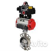 Затвор дисковый поворотный DN.ru WBV3232V-2W-Fb Ду65 Ру16, корпус - нержавеющая сталь 316L, диск - н