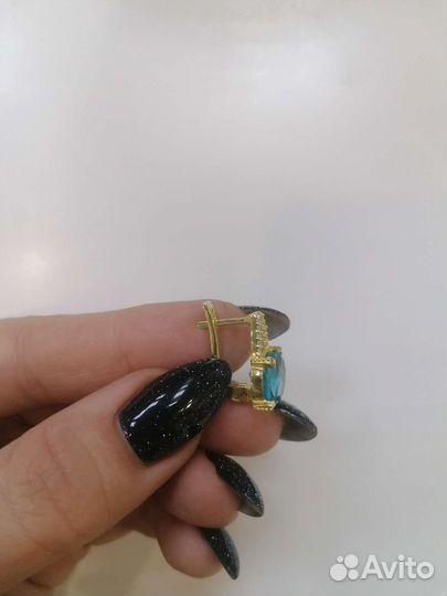 Позолоченные серьги