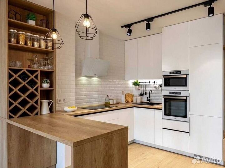 Угловая кухня с мдф фасадами