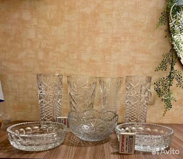 Вазы хрустальные СССР, конфетницы, салатницы
