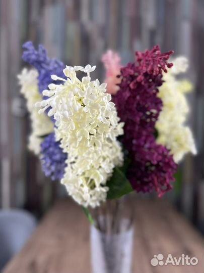 Искуственные цветы. сирень, гортензия, ранункулюс