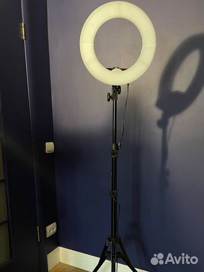 Кольцевая лампа 36 см со штативом