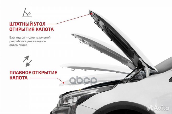 Амортизаторы капота toyota RAV4 V 19- (2шт + к