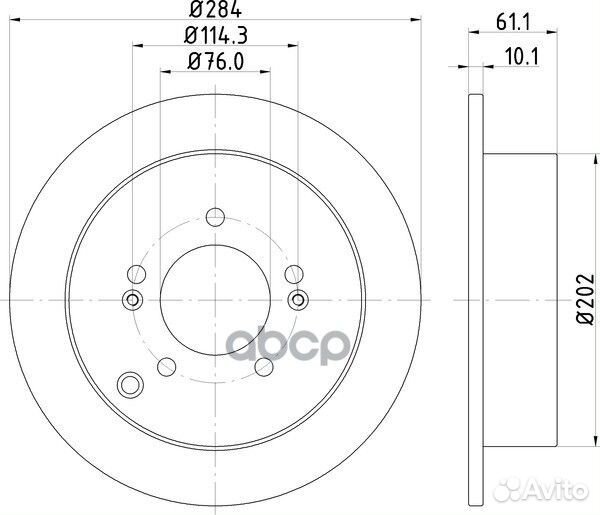 Диск тормозной зад ND6038K nisshinbo
