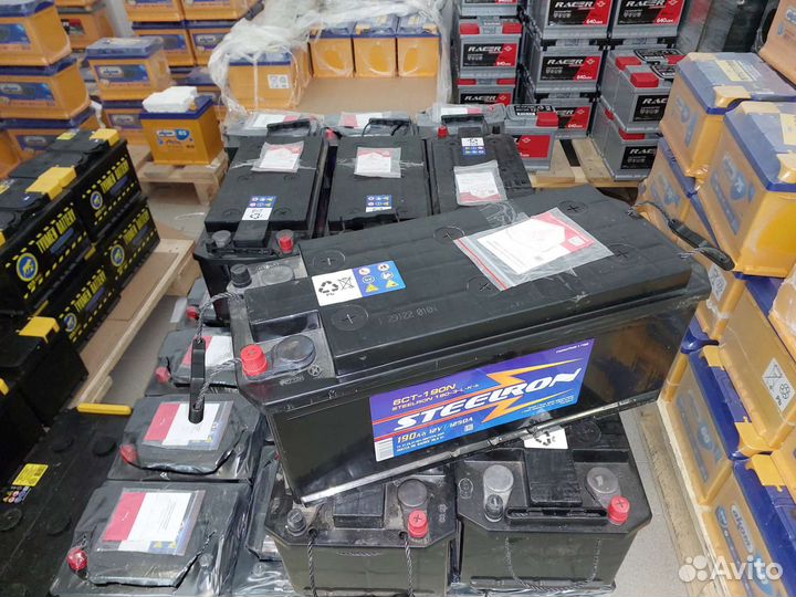 Аккумулятор Steelron 190Ач конус