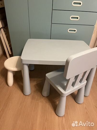 Детский стол и стул IKEA