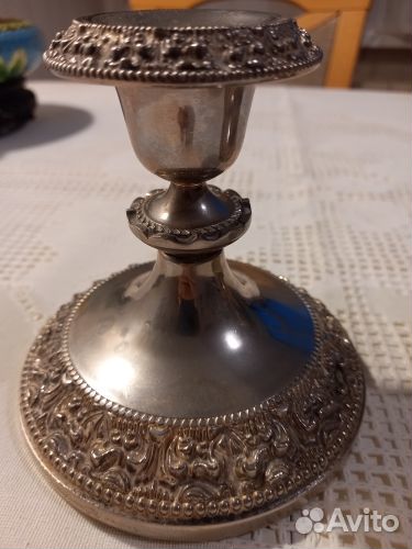 Подсвечники винтажные, серебрение, Англия