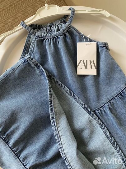 Джинсовое платье сарафан Zara для девочки