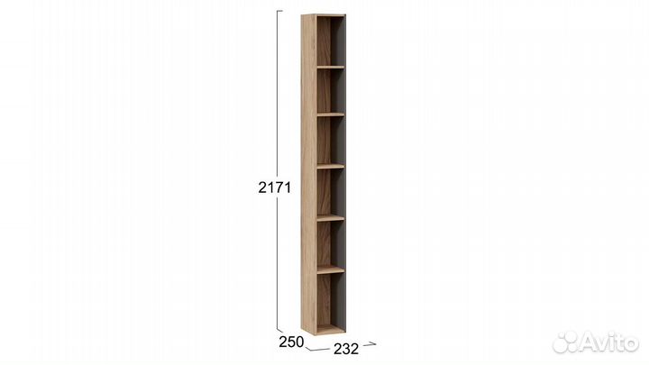 Стеллаж переходной «Порто» Графит