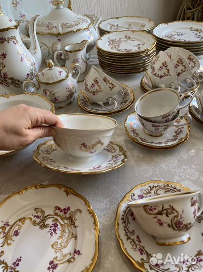 Сервиз антикварный Reichenbach обед + чай + моко