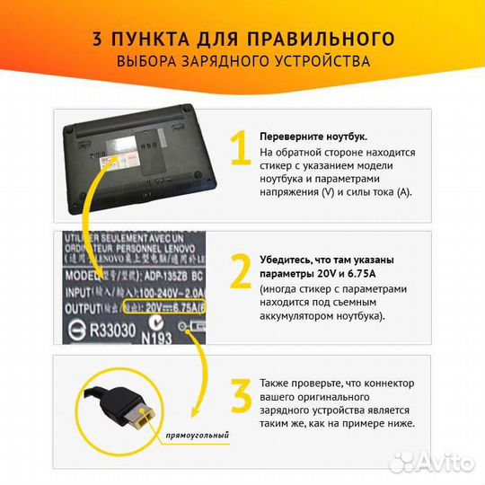 Блок питания Lenovo ADP-135ZB