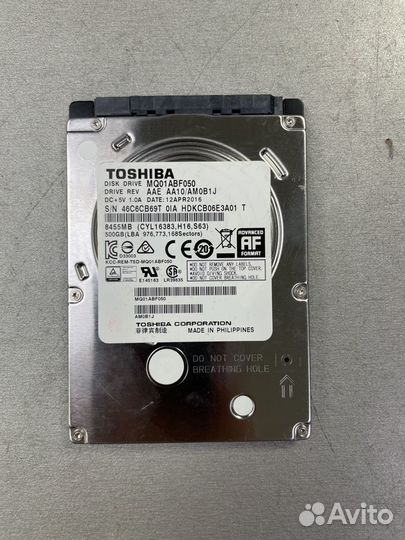 Жесткий диск Toshiba, 500Gb, HDD, SATA III, 2.5