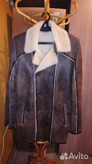 Дубленка зимняя куртка натуральная мужская 56