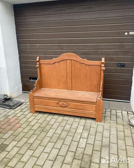 Лавка-сундук. Массив. антикварный