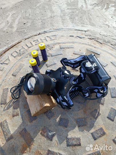 Налобный фонарь самый мощный 3000 метров 60 ват