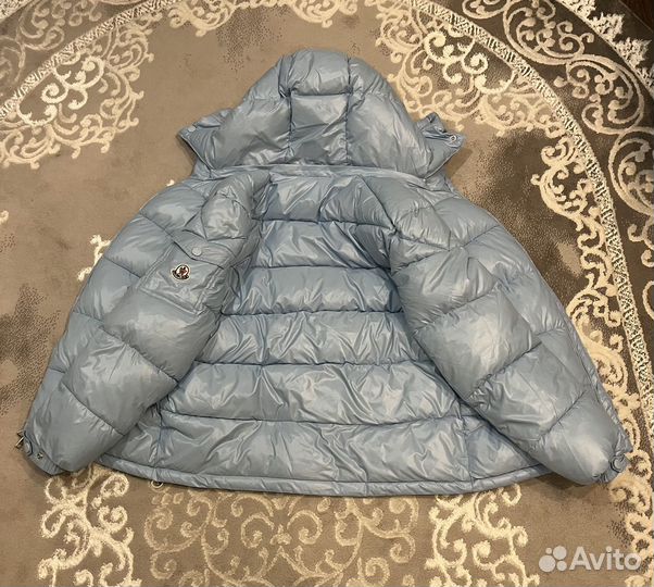 Пуховик moncler maya голубой