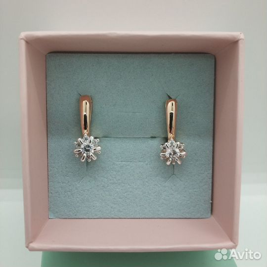 Серьги под золото. 2 см. Новые