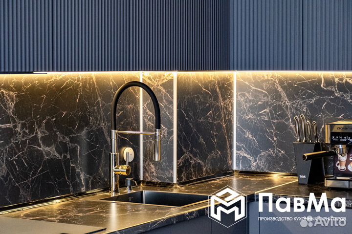 Кухонные гарнитуры с подсветкой 100*165