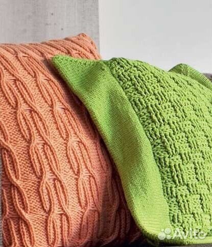 Вязаные чехлы на подушки зима-лето и детские покры