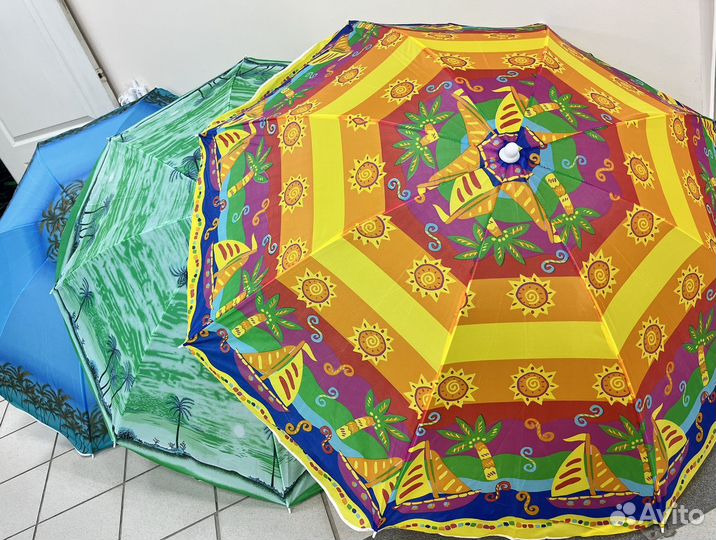 Зонт пляжный наклонный, садовый, для рыбалки