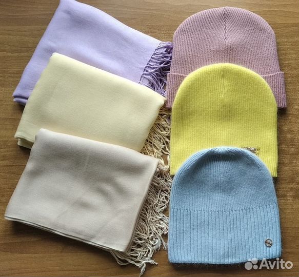 Зимняя шапка + палантин