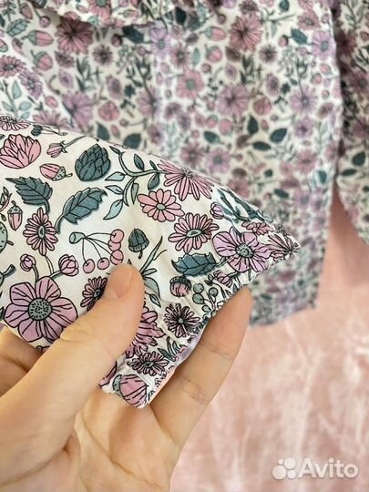 Милая хлопковая блузка рубашка кофта 116