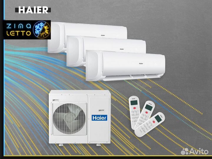Мульти сплит-системы Haier 3u70s2sr5fa AS09x3