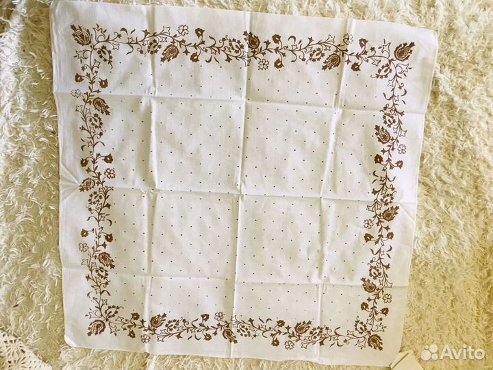 Шаль шерстяная и платки хб СССР