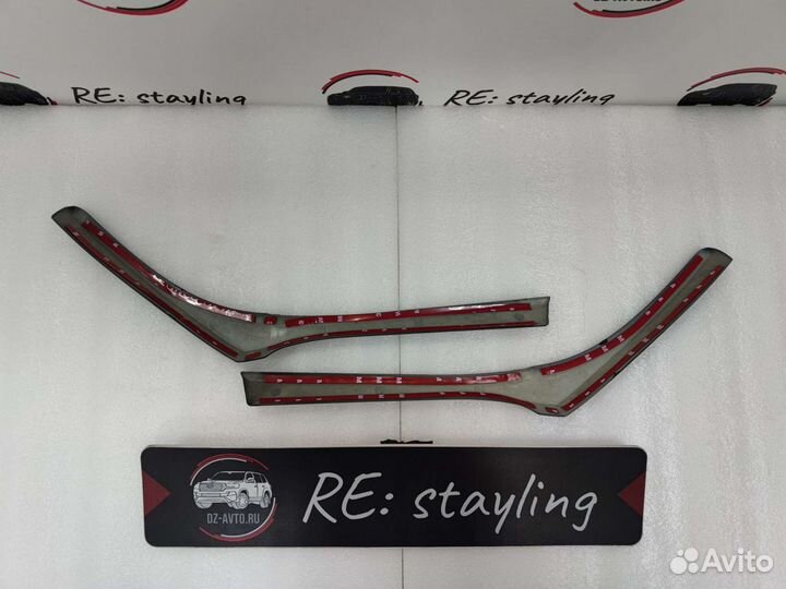 Реснички фар чёрные Toyota Land Cruiser 200 2016+