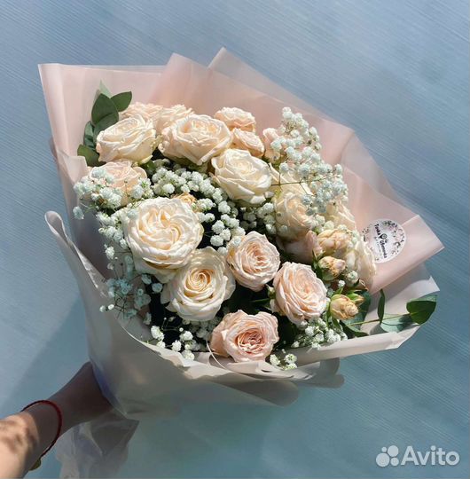 Букет из пионовидной розы