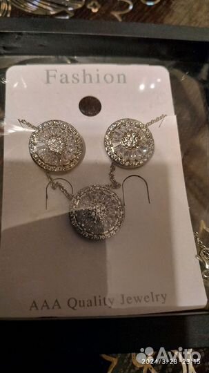 Серьги +кулон набор