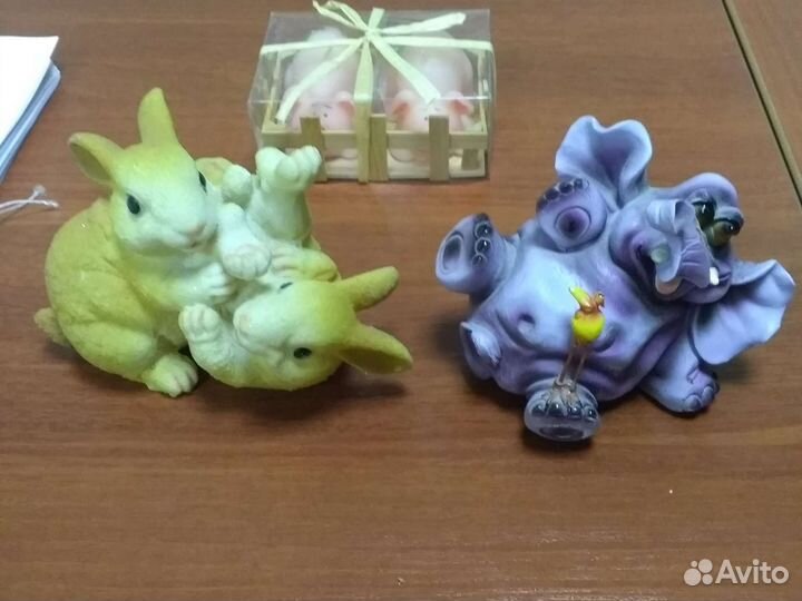 Фигурки, копилки, свечки, новогодние