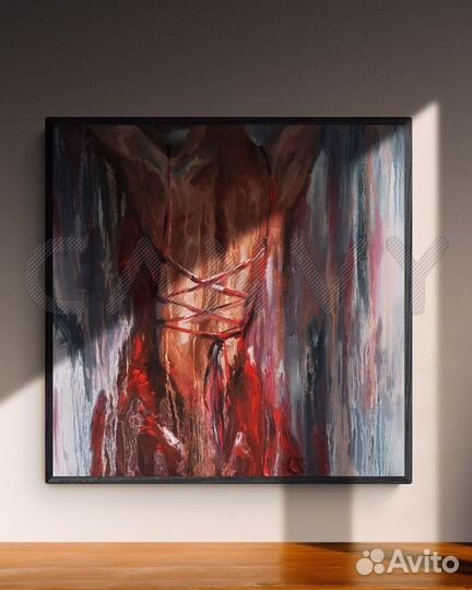 Интерьерная картина маслом портрет женщина