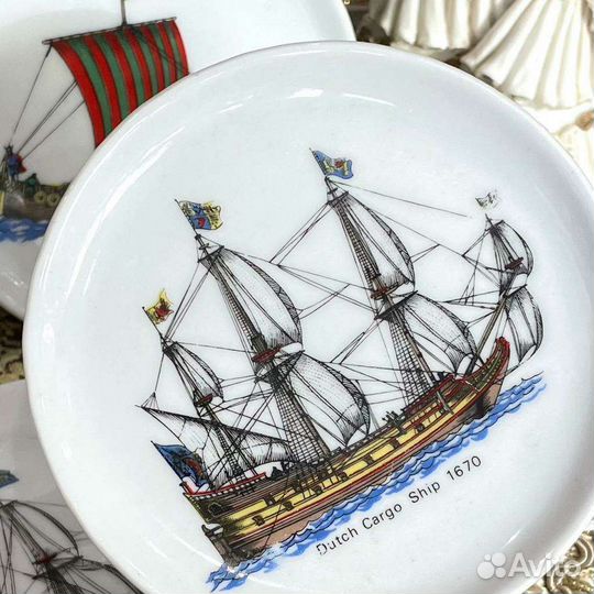 Декоративные тарелочки с парусниками Бавария