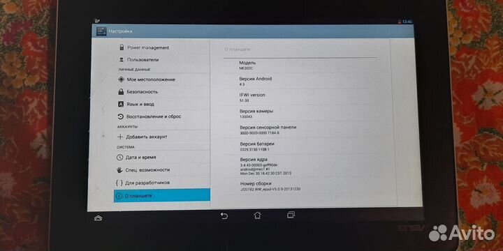 Планшет asus ME302C