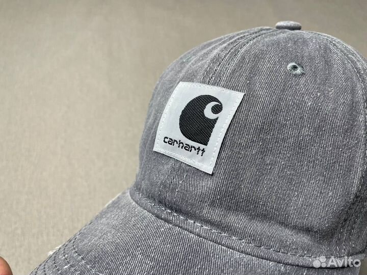 Кепка Carhartt wip винтажная серая