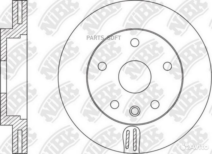 Nibk RN1589 Диск торм.пер