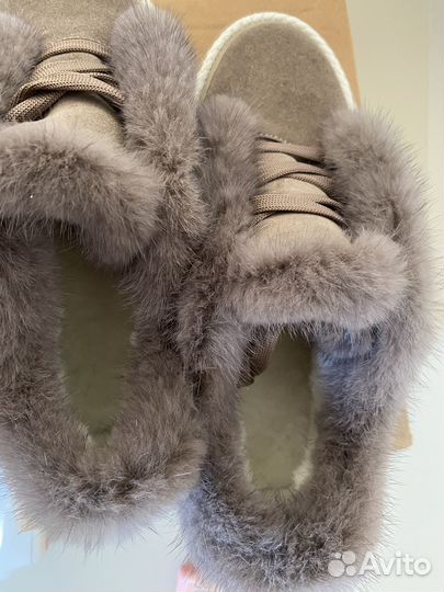 Кеды зимние с мехом норки wonder me store