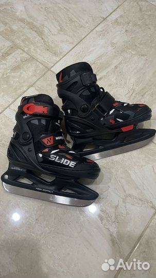 Коньки ледовые детские раздвижные